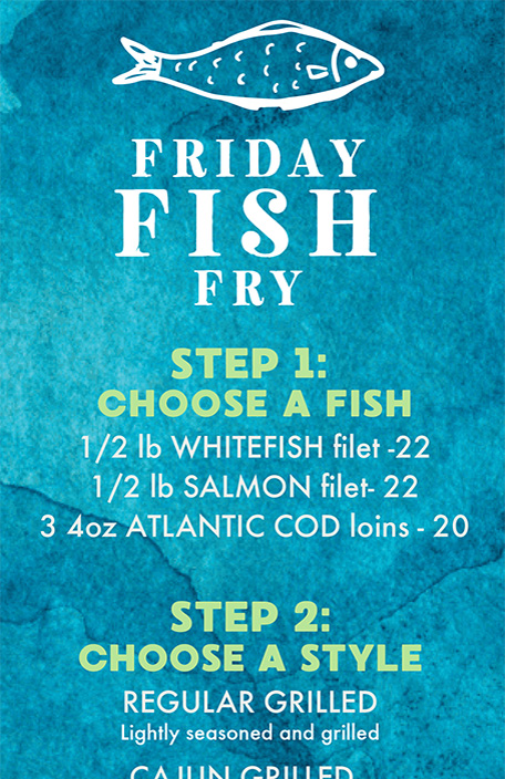 Friday Fish Fry Menu
